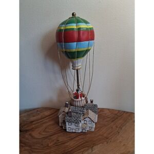 Vintage 1988 San Francisco Music Box Co Hot Air Balloon Aviator Village Figurine